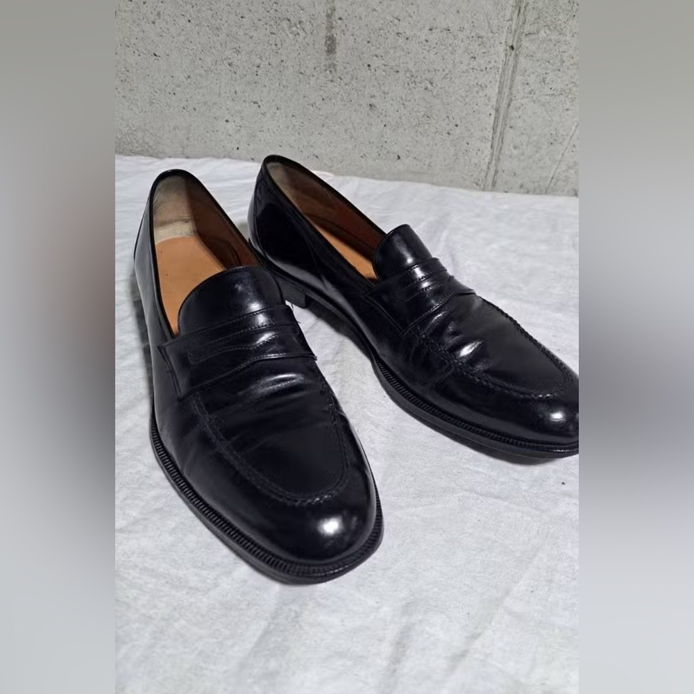 Salvatore Ferragamo Men’s Polished Leather Penny Loafers-Italy Size USA 13